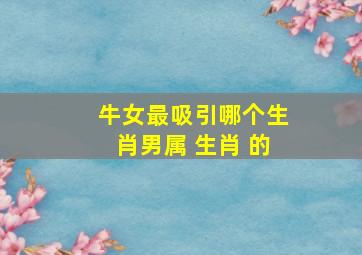 牛女最吸引哪个生肖男属 生肖 的